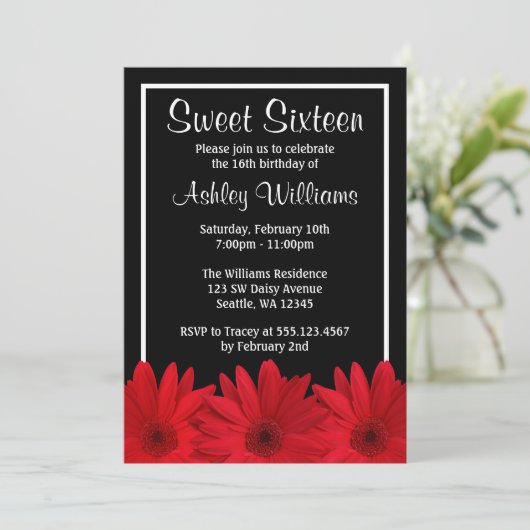 Daisy Sweet 16 Invitations (Debout devant)