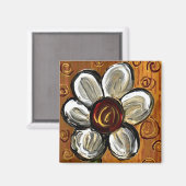 Daisy & Swirls - magneet (Voorkant / Achterkant)