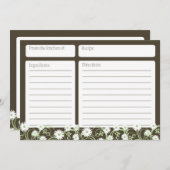 Daisy Tea Floral 5x7 Recipe Kaart (Voorkant / Achterkant)