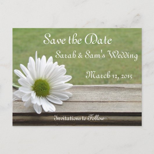 Daisy Theme Aankondigingskaart (Voorkant)