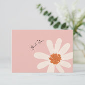 Daisy Theme Girl Birthday Bedankkaart (Staand voorkant)