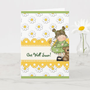 Daisy Toddler en Teddy Get Well Kaart