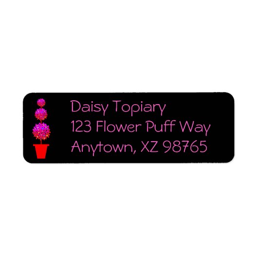 Daisy Topiary Etiket (Voorkant)