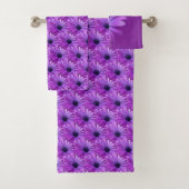 Daisy Towel sets persoonlijke Paarse Daisy Towelks Bad Handdoek (Insitu)