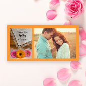 Daisy Trio en Lace Wedding Hartelijk dank Bedankkaart