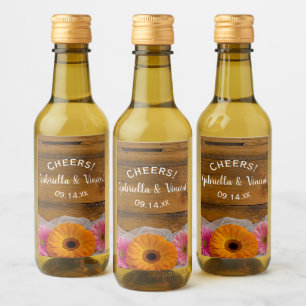 Daisy Trio Pays Barne Mariage Étiquette de vin