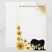Daisy Unicorn Papeterie avec lignes (Devant / Derrière)
