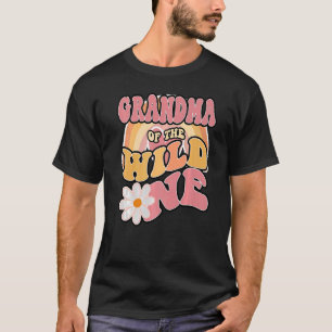 Daisy Verjaardag Oma Wild One Boho 1e Verjaardag T-shirt