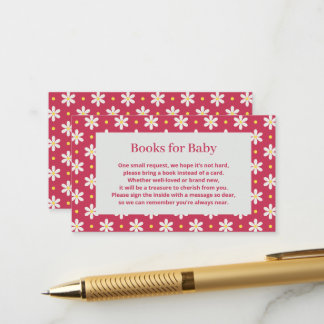 Daisy Verjaardagsboek Voor Baby Shower Feestje Informatiekaartje