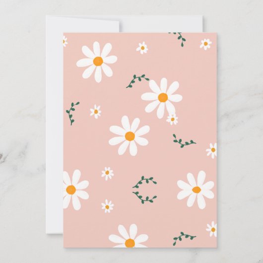 Daisy verjaardagsfeestje Bohmian Wild One 1e verja Kaart (Achterkant)