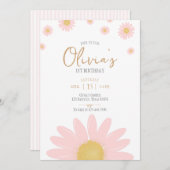 Daisy verjaardagsfeestje boho floral elke leeftijd kaart (Voorkant / Achterkant)