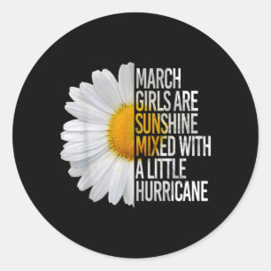 Daisy verjaardagsquote voor vrouwen en meisjes geb ronde sticker