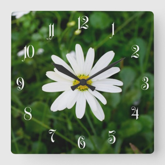 Daisy Vierkante Klok (Voorkant)