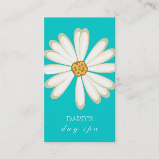 Daisy Visitekaartje Turquoise Blue (Voorkant)