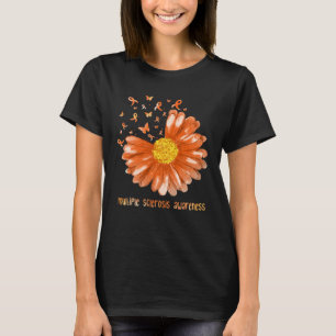 Daisy Vlinder Oranje Lint Multiple Sclerose A T-shirt