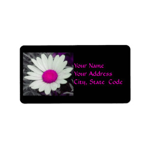 Daisy (w/roze) Adresetiketten Etiket