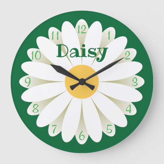 Daisy Wall Clock Grote Klok (Voorkant)