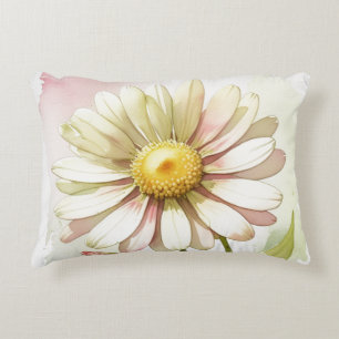 Daisy Waterverf Flower Modern Professional Accent Kussen