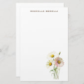 Daisy Waterverf Flower Modern Professional Briefpapier (Voorkant / Achterkant)