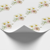 Daisy Waterverf Flower Modern Professional Cadeaupapier (Hoek)