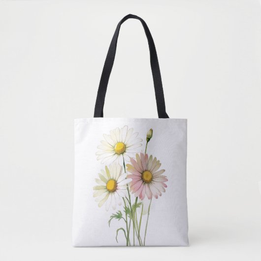 Daisy Waterverf Flower Modern Professional Draagtas (Voorkant)