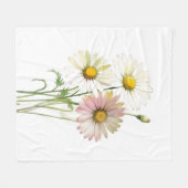 Daisy Waterverf Flower Modern Professional Fleece Deken (Voorkant (Horizontaal))