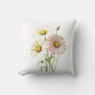 Daisy Waterverf Flower Modern Professional Kussen