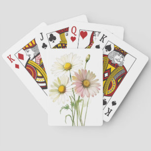 Daisy Waterverf Flower Modern Professional Pokerkaarten