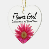 Daisy Wedding Bloemenmeisje Keramisch Ornament (Links)