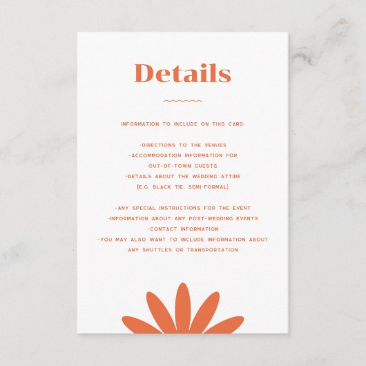 Daisy Wedding Enclosure Kaart (Voorkant)