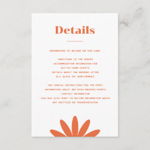 Daisy Wedding Enclosure Kaart