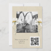 Daisy Wedding Foto QR-code Kaart (Achterkant)