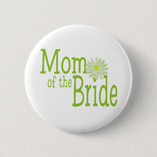 Daisy Wedding / Moeder van de bruid Ronde Button 5,7 Cm