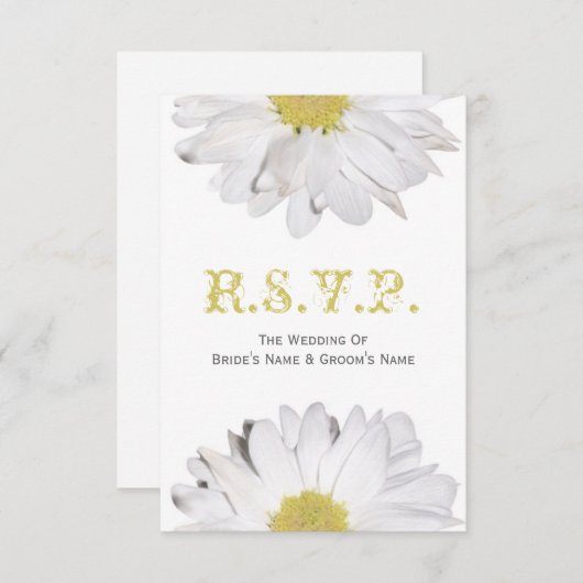 Daisy Wedding RSVP (Devant / Derrière)