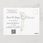 Daisy Wedding Save the Date Briefkaart (Achterkant)