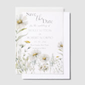 Daisy Wedding Save the Date Vellum Uitnodigingen (Offset)