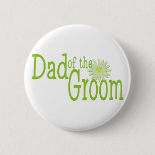 Daisy Wedding / Vader van de bruidegom Ronde Button 5,7 Cm