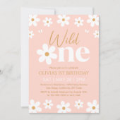 Daisy Wild One 1st Birthday Invitation (Devant)