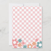 Daisy Wild One Girl 1er anniversaire Invitation (Dos)