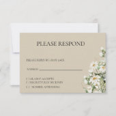 Daisy Wildflower Boho RSVP card (Devant)