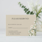 Daisy Wildflower Boho RSVP card (Staand voorkant)
