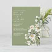 Daisy Wildflower Boho Wedding Invitation (Debout devant)