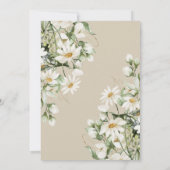 Daisy Wildflower Boho Wedding Invitation Kaart (Achterkant)