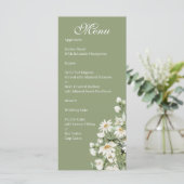 Daisy Wildflower Boho Wedding Menu (Staand voorkant)