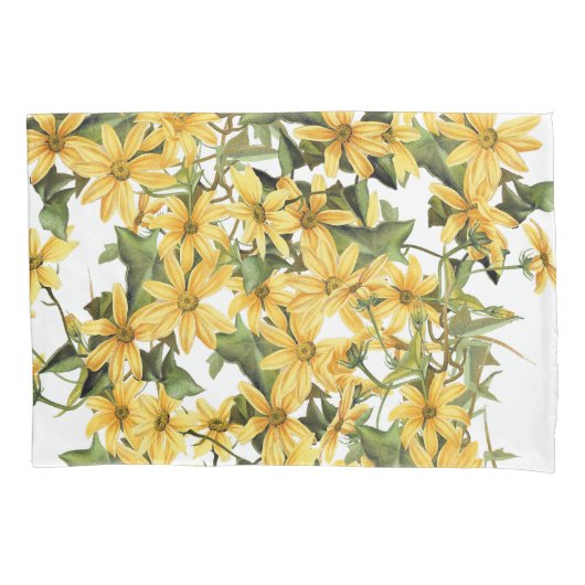  "Daisy Wildflower Flower Floral Pillowcases" Kussensloop (Voorkant)