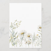 Daisy Wildflower Wedding Advieskaart (Achterkant)
