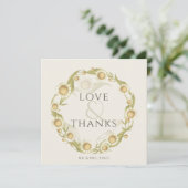 Daisy Wildflower Wedding Flat Dank je wel Bedankkaart (Staand voorkant)