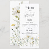 Daisy Wildflower Wedding Menu (Voorkant / Achterkant)