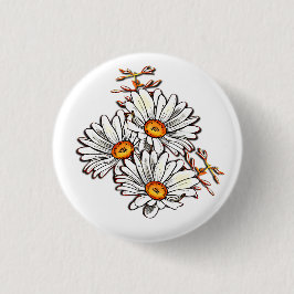  Daisy Wildflowers Schattige Witte Vriendschap Ronde Button 3,2 Cm