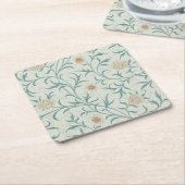 Daisy, William Morris Vierkante Kartonnen Onderzetter (Schuin)